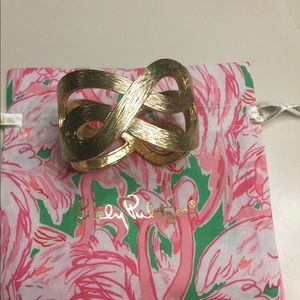 Lilly Pulitzer gold cuff bracelet.